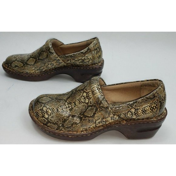Born b.o.c Womens 7.5 M Snake Print Clog Loafer Slip On Shoes - Picture 3 of 9